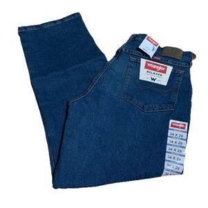 Wrangler‎  jeans Men 34x29 Relaxed straight leg Stretch Blue